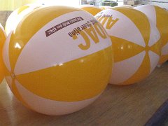 Aufblasbarer Ball Messeball Messeballon Werbeballon ADAC Ball