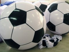 Fesselballon Heliumballon Zeppelin blimp Riesenballon aufblasbarer Globus Erdkugel Aufblasbarer Ball luftdicht Fußballdesign