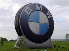 Aufblasbarer Werbewürfel Werbeaquader Werbewand Cube BMW