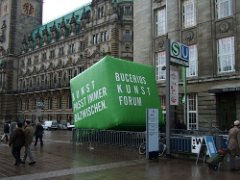 Aufblasbarer Werbewürfel Werbeaquader Werbewand Cube Bucerius 2