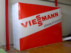 Werbewürfel Werbeaquader Werbewand aufblasbar Viessmann