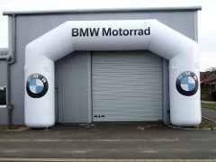Aufblasbarer Torbogen Zielbogen Startbogen Einlaufbogen BMW Motorrad